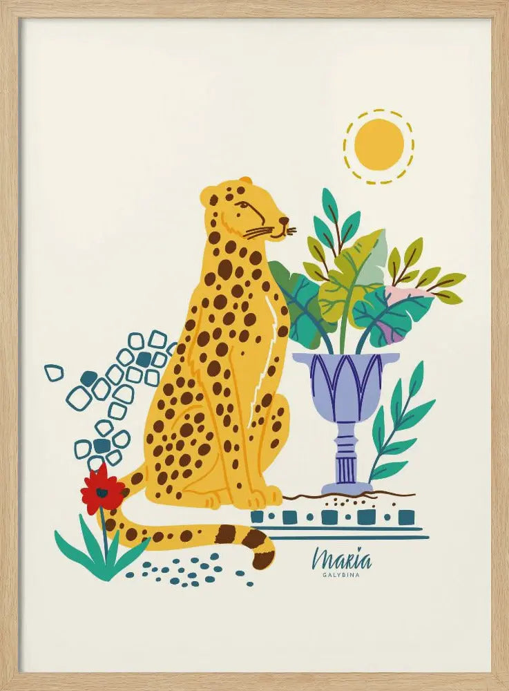 Bohemian Cheetah - Stretched Canvas, Poster or Fine Art Print I Heart Wall Art