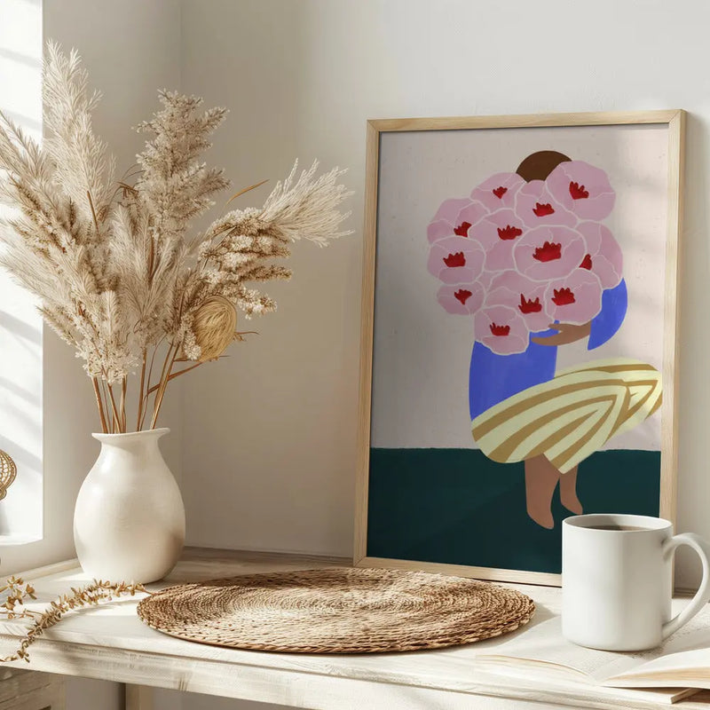 Bouquet of Flowers - Stretched Canvas, Poster or Fine Art Print I Heart Wall Art