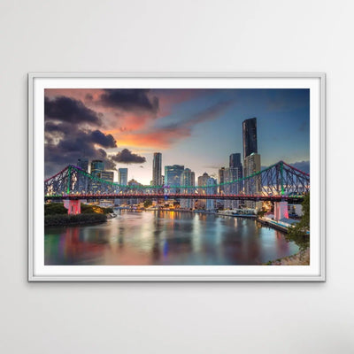 Brisbane At Night - Story Bridge Brisbane RIver Photographic Art Print - I Heart Wall Art - Poster Print, Canvas Print or Framed Art Print