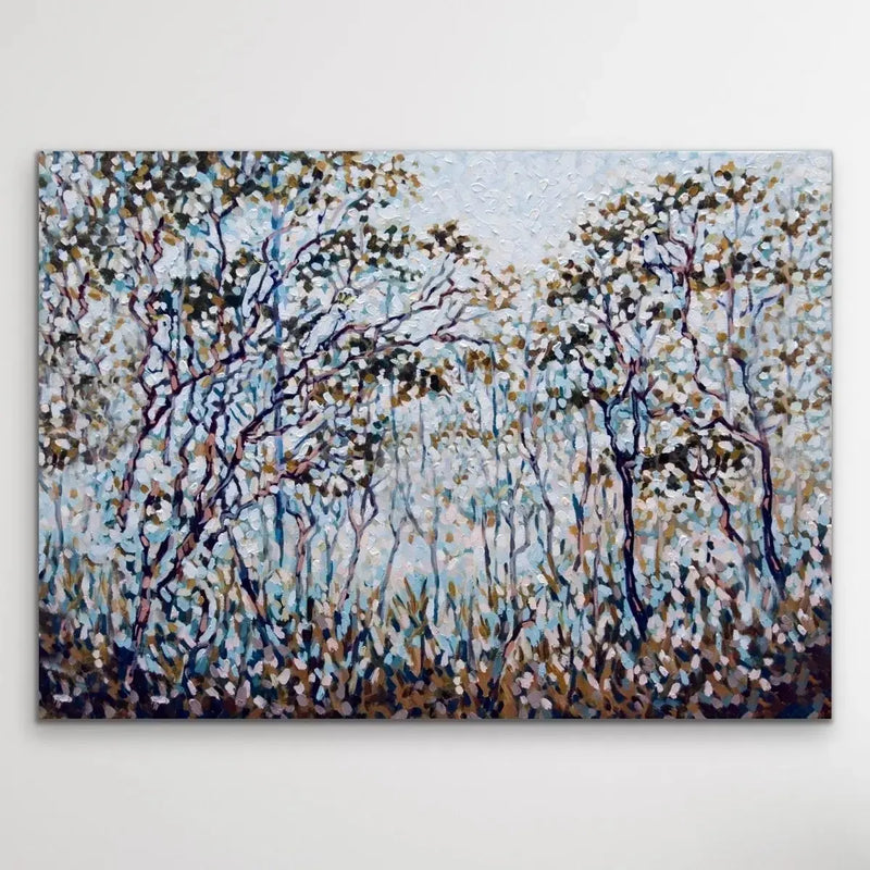 Bush Song -  Original Abstract Australian Bush Nature Painting Stretched Canvas Wall Art Print - Nature Wall Art