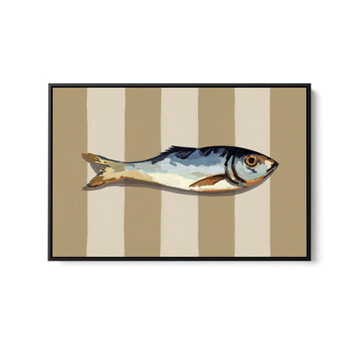 Bye The Bass - Contemporary Still Art Featuring Seafood Fish - Stretched Canvas Print or Framed Fine Art Print - Artwork I Heart Wall Art Australia 