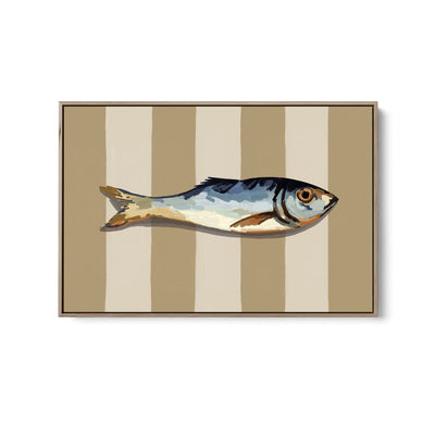 Bye The Bass - Contemporary Still Art Featuring Seafood Fish - Stretched Canvas Print or Framed Fine Art Print - Artwork I Heart Wall Art Australia 