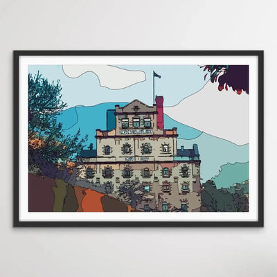 Cascade Brewery - Hobart Tasmania Line Drawing Print - I Heart Wall Art