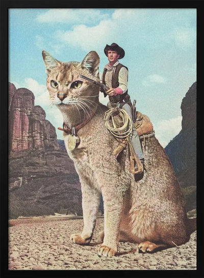 Cat Lone Ranger - Stretched Canvas, Poster or Fine Art Print I Heart Wall Art