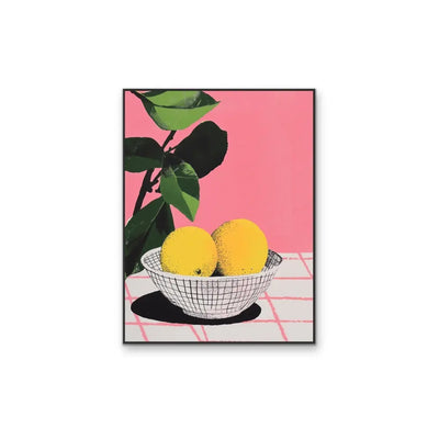 Colour Harvest - Pink Lemon Stretched Canvas Print or Framed Fine Art Print I Heart Wall Art Australia