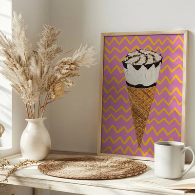 Cornetto Pink - Stretched Canvas, Poster or Fine Art Print I Heart Wall Art