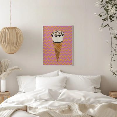 Cornetto Pink - Stretched Canvas, Poster or Fine Art Print I Heart Wall Art