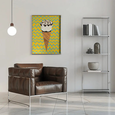 Cornetto Zig Zag - Stretched Canvas, Poster or Fine Art Print I Heart Wall Art