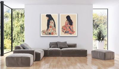 Delicate - Floral Women Two Piece Set Wall Art Canvas Print I Heart Wall Art Australia