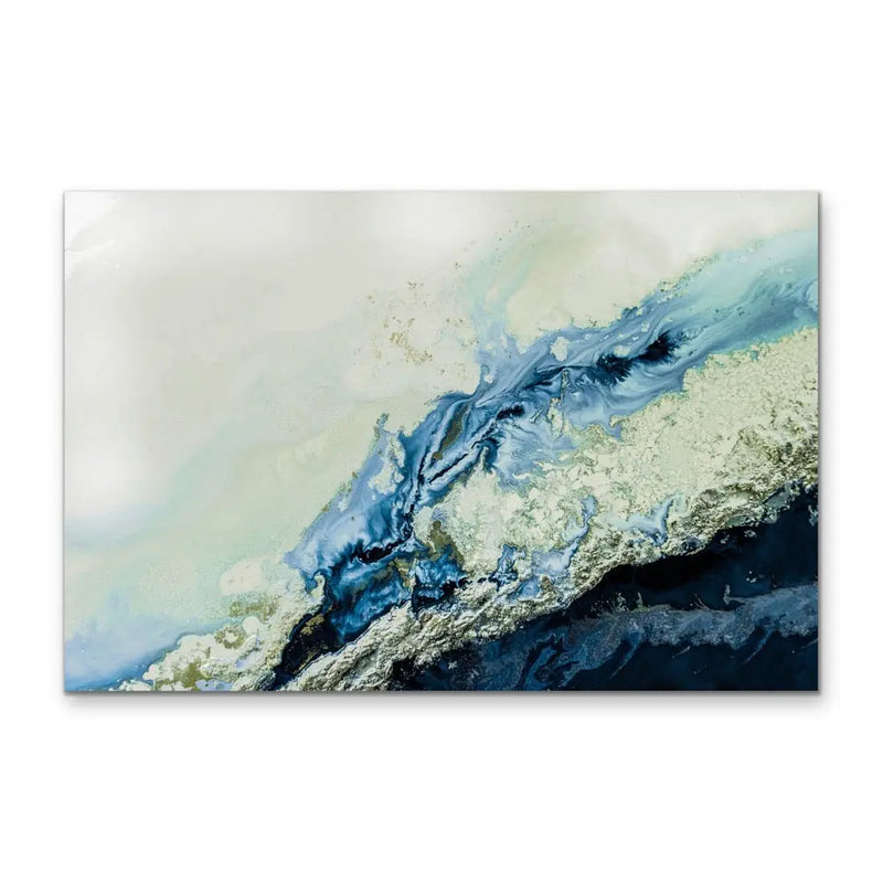 Deliverance - Blue Aerial Coastal Artwork by Petra Meikle de Vlas I Heart Wall Art Australia