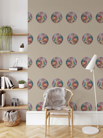 Disco Ball - Colourful Removable Peel and Stick Wallpaper I Heart Wall Art Australia