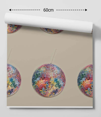 Disco Ball - Colourful Removable Peel and Stick Wallpaper I Heart Wall Art Australia