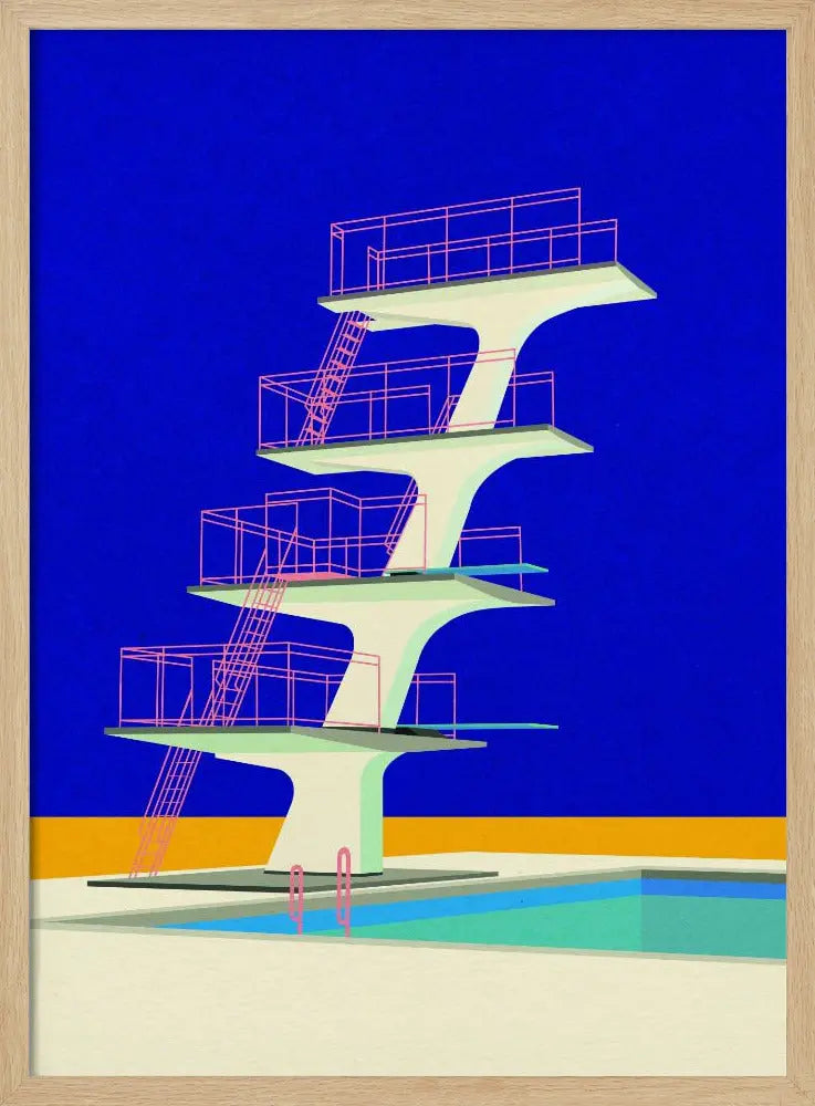 Diving Tower - Stretched Canvas, Poster or Fine Art Print I Heart Wall Art