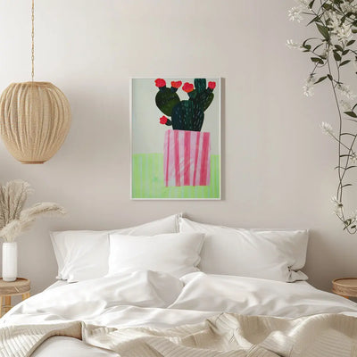 Emerald Cactus - Stretched Canvas, Poster or Fine Art Print I Heart Wall Art