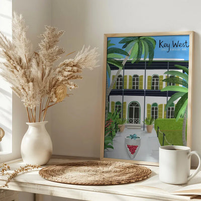 Ernest Hemingways Home, Key West Hemingway, Florida by Artist Carla Daly - Stretched Canvas, Poster or Fine Art Print I Heart Wall Art