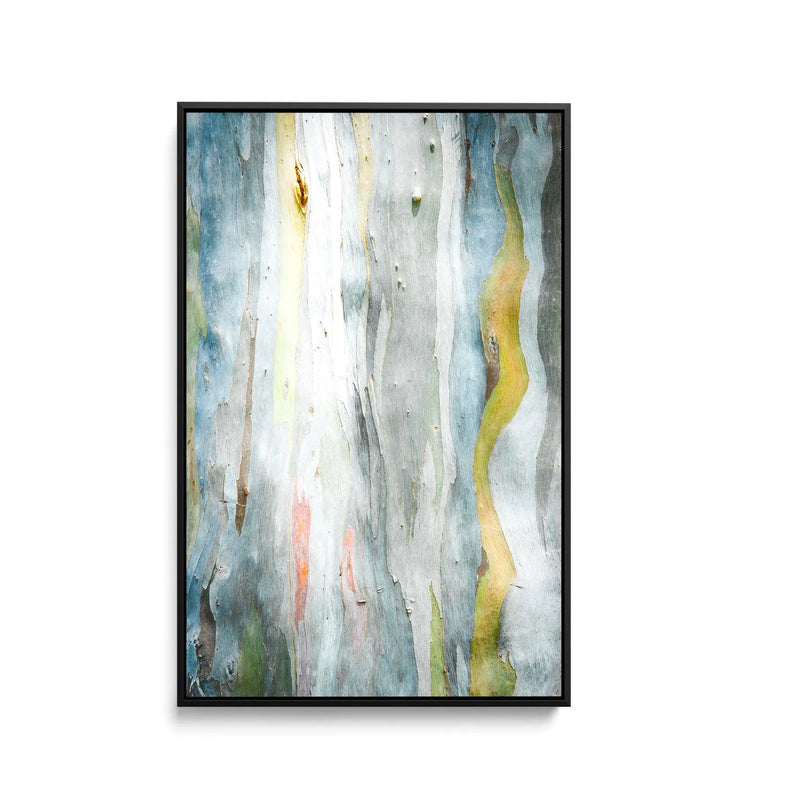 Eucalyptus Bark in Pale Blues- Stretched Canvas Print or Framed Fine Art Print I Heart Wall Art Australia