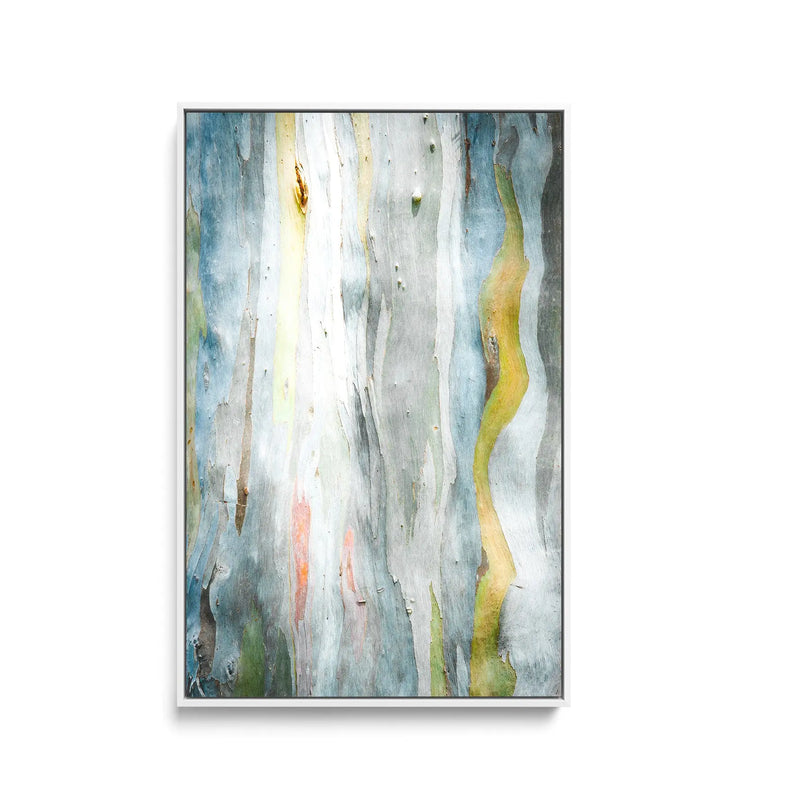 Eucalyptus Bark in Pale Blues- Stretched Canvas Print or Framed Fine Art Print I Heart Wall Art Australia