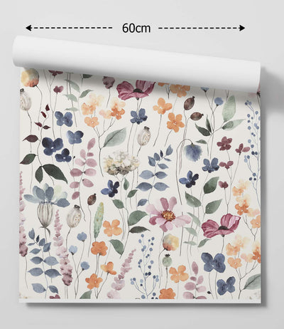 Floral Delight Wallpaper - Colourful Floral Watercolour Wallpaper I Heart Wall Art Australia