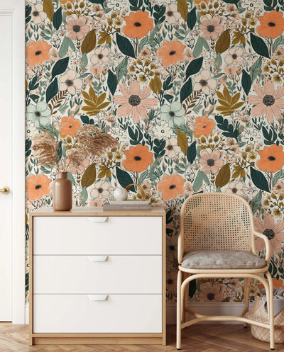 Flower Market Design C- Colourful Removable Wallpaper I Heart Wall Art Australia