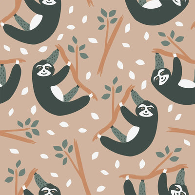 Fun Sloth - Peel and Stick Removable Wallpaper I Heart Wall Art Australia 