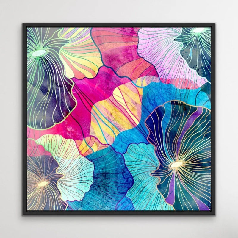 Glee- Pink and Blue Abstract Canvas Wall Art Print I Heart Wall Art Australia