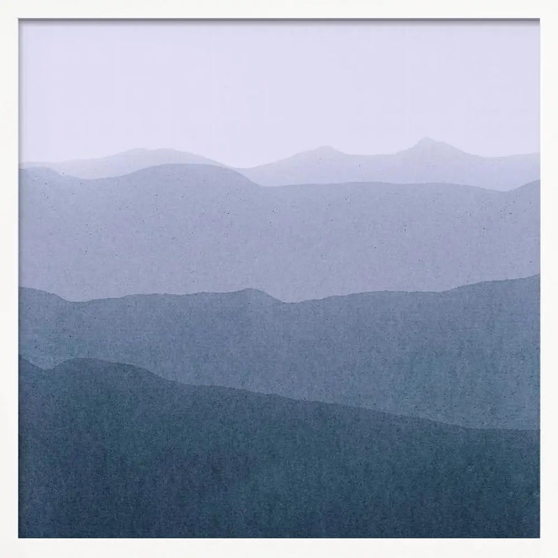 Gradient Landscape Mountains - Square Stretched Canvas, Poster or Fine Art Print I Heart Wall Art