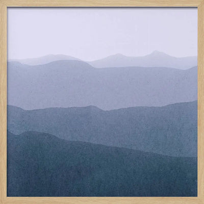 Gradient Landscape Mountains - Square Stretched Canvas, Poster or Fine Art Print I Heart Wall Art