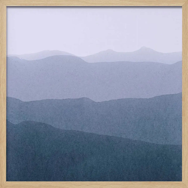 Gradient Landscape Mountains - Square Stretched Canvas, Poster or Fine Art Print I Heart Wall Art