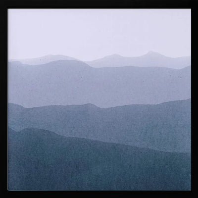 Gradient Landscape Mountains - Square Stretched Canvas, Poster or Fine Art Print I Heart Wall Art