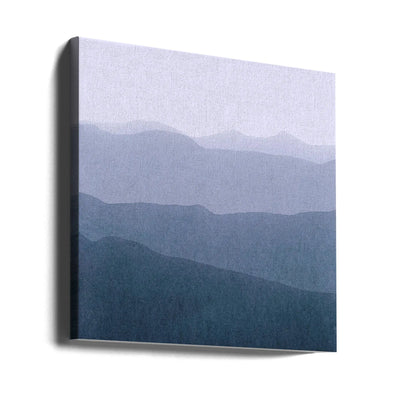 Gradient Landscape Mountains - Square Stretched Canvas, Poster or Fine Art Print I Heart Wall Art