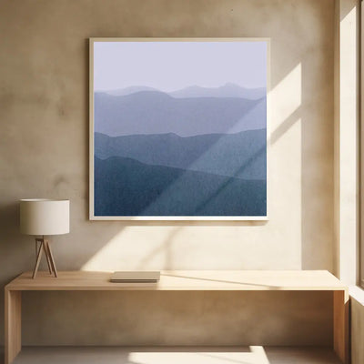 Gradient Landscape Mountains - Square Stretched Canvas, Poster or Fine Art Print I Heart Wall Art