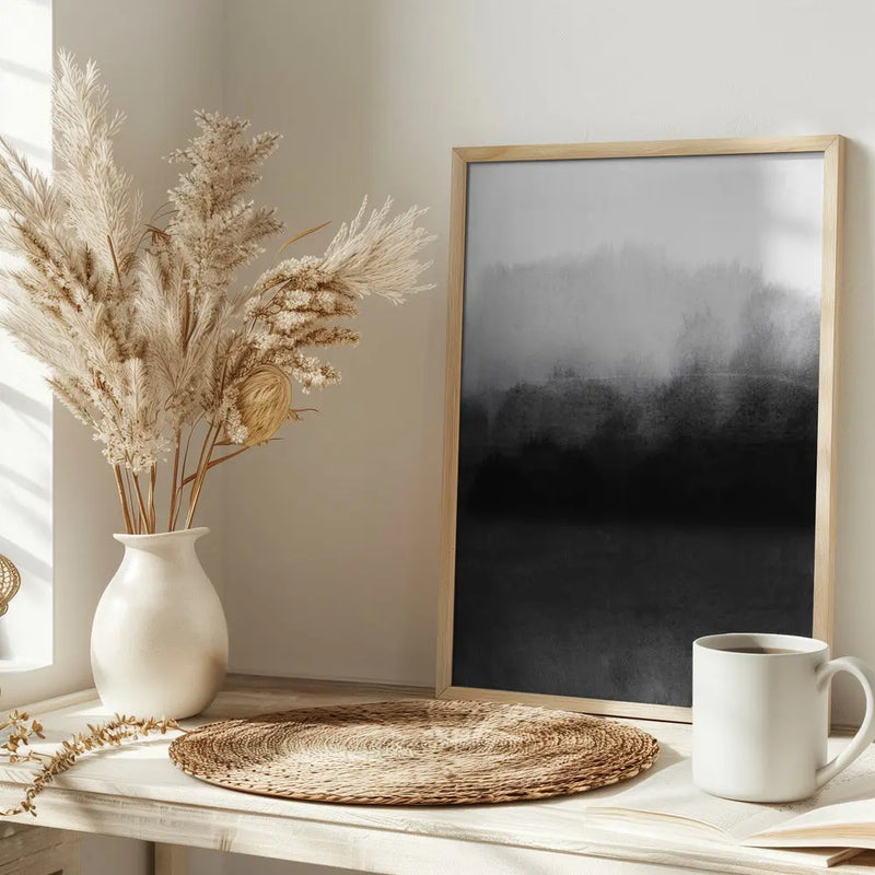 Greyscale Landscape - Stretched Canvas, Poster or Fine Art Print I Heart Wall Art