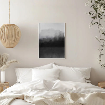 Greyscale Landscape - Stretched Canvas, Poster or Fine Art Print I Heart Wall Art