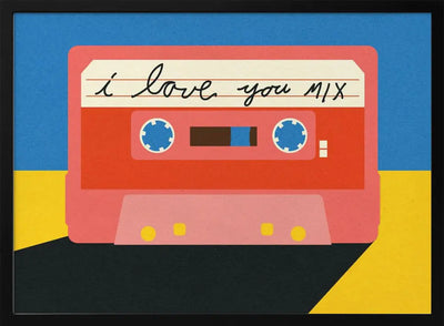 I Love You Mix Tape - Stretched Canvas, Poster or Fine Art Print I Heart Wall Art