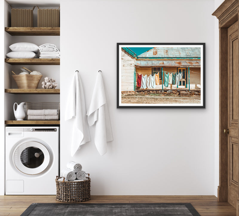 Laundry Day - Australian Clothesline Photographic Print I Heart Wall Art Australia