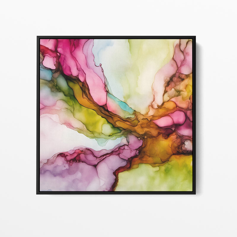 Into The Cosmos - Alcohol Ink-Style Colourful Abstract Print I Heart Wall Art Australia