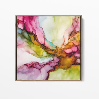 Into The Cosmos - Alcohol Ink-Style Colourful Abstract Print I Heart Wall Art Australia