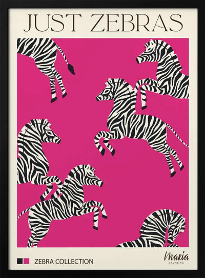 JUST ZEBRAS. Zebra Collection - Stretched Canvas, Poster or Fine Art Print I Heart Wall Art