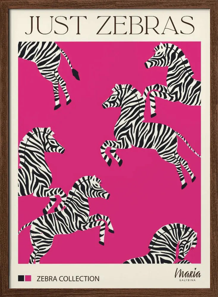 JUST ZEBRAS. Zebra Collection - Stretched Canvas, Poster or Fine Art Print I Heart Wall Art