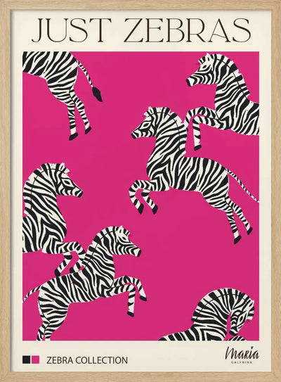 JUST ZEBRAS. Zebra Collection - Stretched Canvas, Poster or Fine Art Print I Heart Wall Art