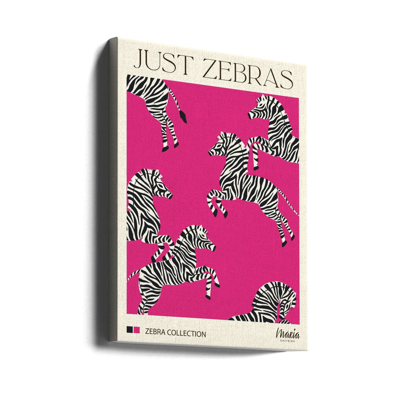 JUST ZEBRAS. Zebra Collection - Stretched Canvas, Poster or Fine Art Print I Heart Wall Art