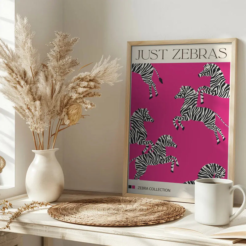 JUST ZEBRAS. Zebra Collection - Stretched Canvas, Poster or Fine Art Print I Heart Wall Art