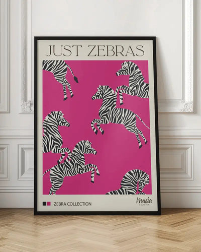 JUST ZEBRAS. Zebra Collection - Stretched Canvas, Poster or Fine Art Print I Heart Wall Art