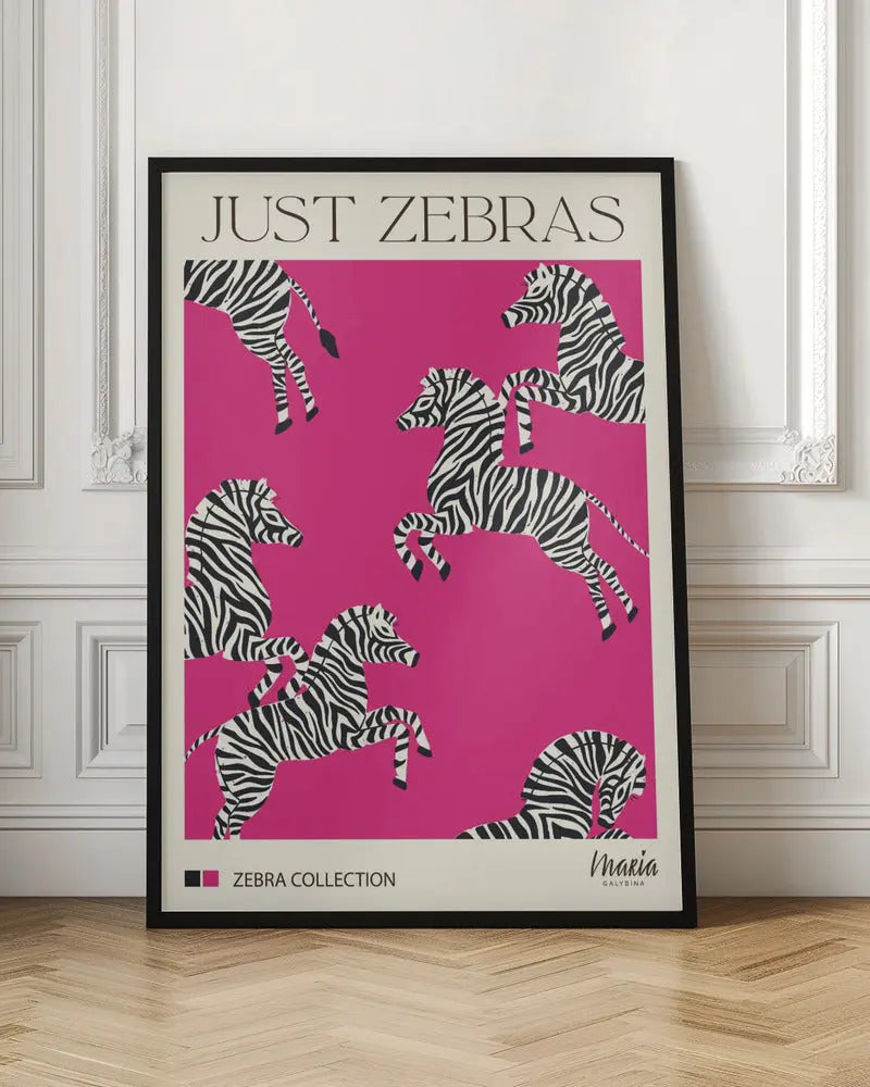 JUST ZEBRAS. Zebra Collection - Stretched Canvas, Poster or Fine Art Print I Heart Wall Art