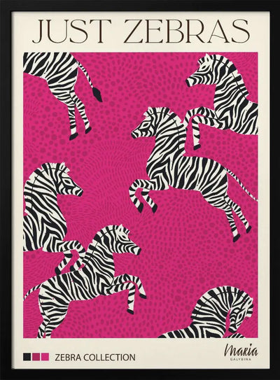 JUST ZEBRAS. Zebra Collection - Stretched Canvas, Poster or Fine Art Print I Heart Wall Art