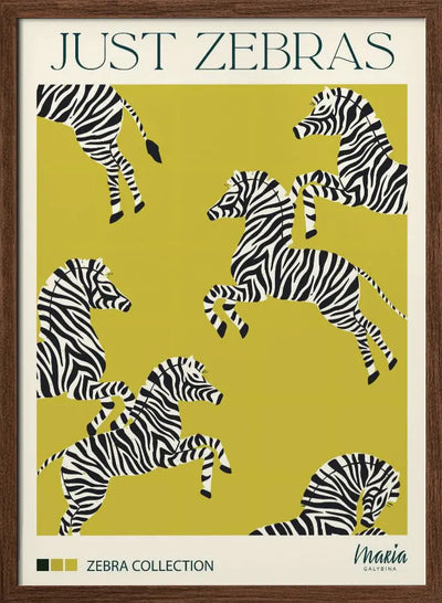 JUST ZEBRAS. Zebra Collection - Stretched Canvas, Poster or Fine Art Print I Heart Wall Art