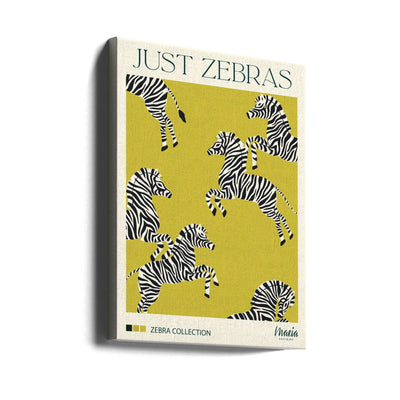 JUST ZEBRAS. Zebra Collection - Stretched Canvas, Poster or Fine Art Print I Heart Wall Art