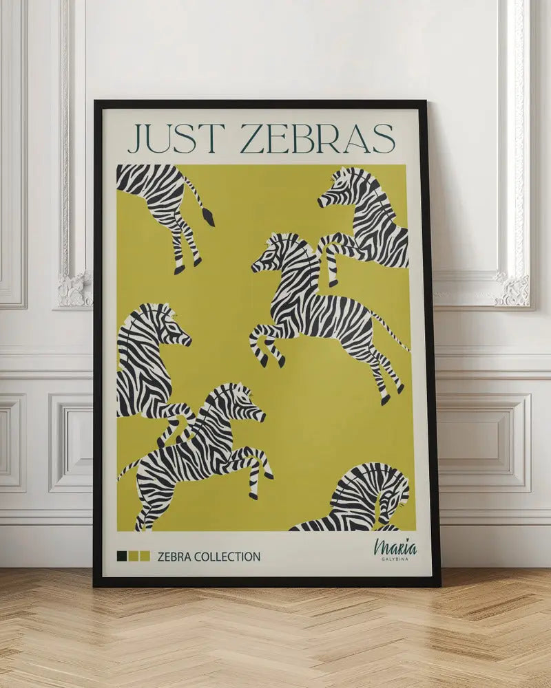 JUST ZEBRAS. Zebra Collection - Stretched Canvas, Poster or Fine Art Print I Heart Wall Art