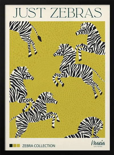 JUST ZEBRAS. Zebra Collection - Stretched Canvas, Poster or Fine Art Print I Heart Wall Art