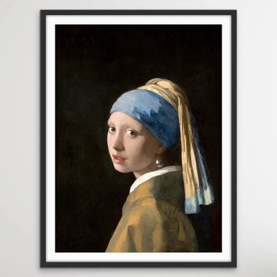 Johannes Vermeer’s Girl with a Pearl Earring (c1665) - Adapted Print of Original Painting I Heart Wall Art Australia